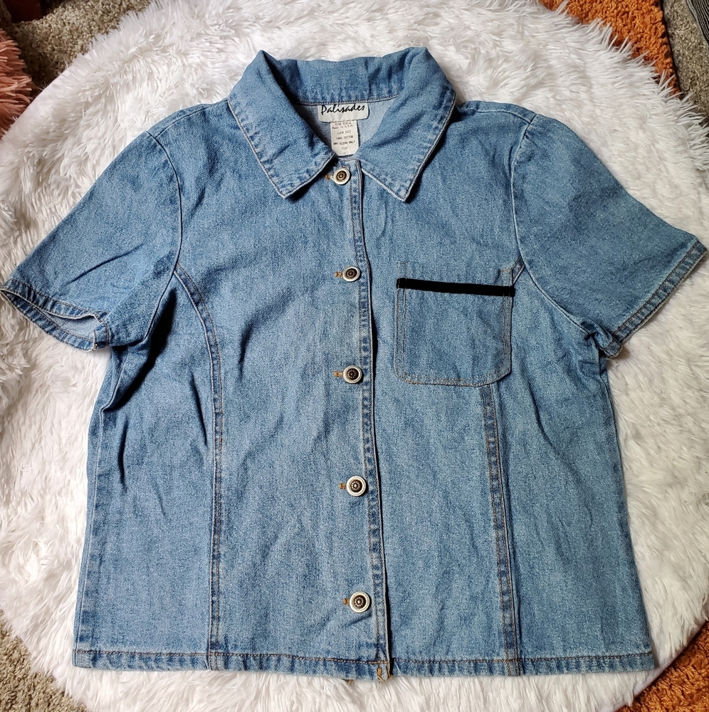 Palisades Denim Collared Button up Vintage 90s